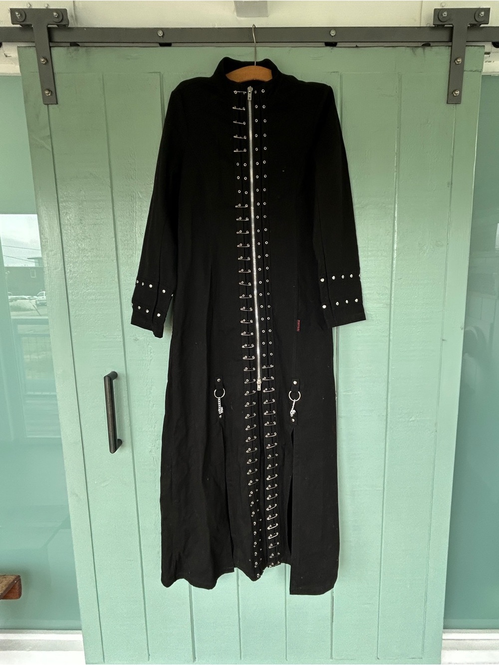 $211 Tripp NYC Pinhead Coat Medium Daang Goodman Black Cotton Goth Gothic